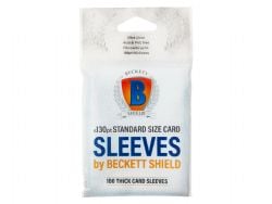 סליבים של באקט לקלפי משחק וספורט - Beckett Shield Soft  Card Sleeves 1 Pack of 100 Sleeves for Standard Cards