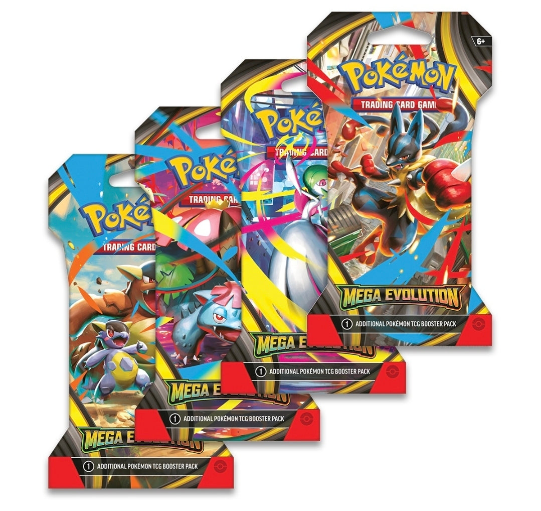 קלפי פוקימון מגה אבולושיין בליסטר מוסלב Sleeved Booster Pack -  Pokemon MEGA Evolution