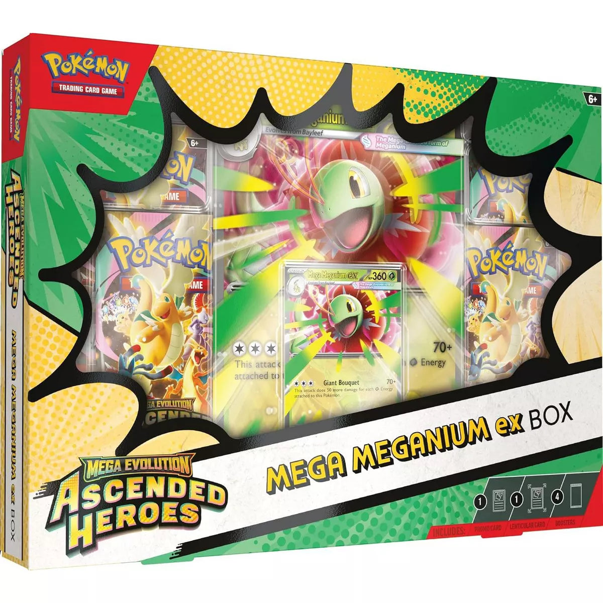 קלפי פוקימון אסנדד הירוז מארז מגה  Ascended Heroes - Meganium ex Box