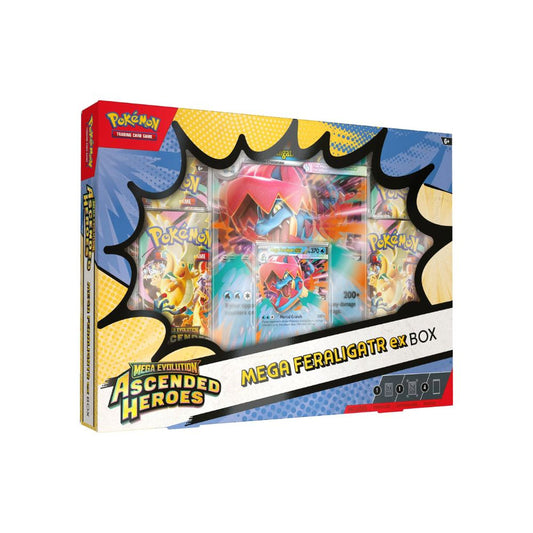 קלפי פוקימון אסנדד הירוז מארז מגה פרליגטר Ascended Heroes - Feraligatr ex Box